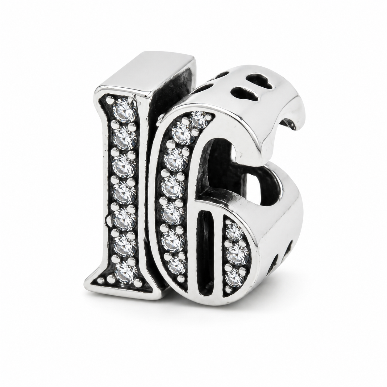 Sterling Silver 16th Birthday Bead Charm - with Gift Box - Fits Charm Bracelets