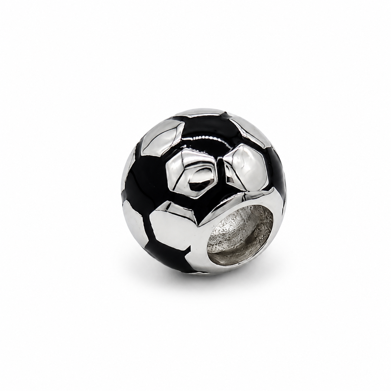 Sterling Silver Football Charm with Gift Box - For Bracelets or Necklaces
