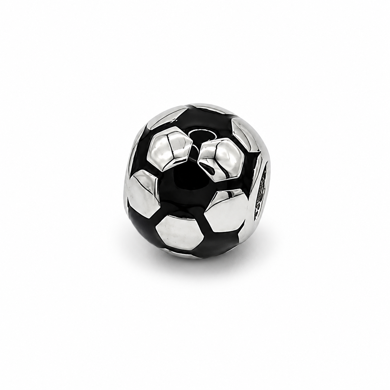 Sterling Silver Football Charm with Gift Box - For Bracelets or Necklaces